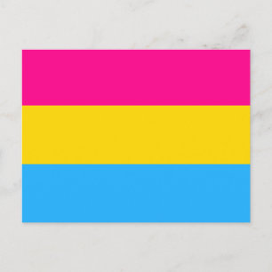 CARTE POSTALE "DRAPEAU DE FIERTÉ PANSEXUEL"