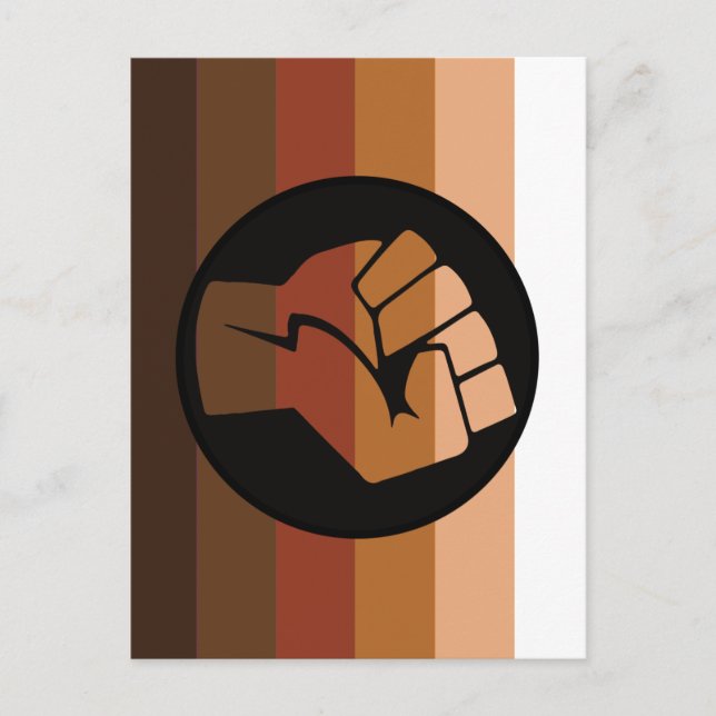 Carte Postale Drapeau de fierté POC (Devant)