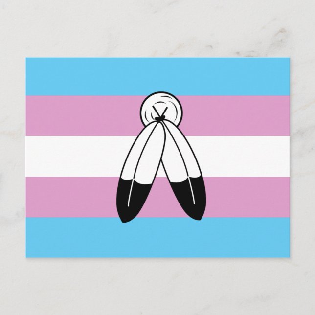 Carte Postale Drapeau de fierté trans bispirituel (Devant)