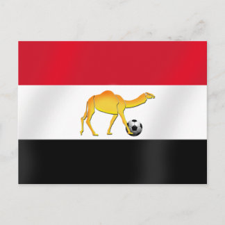 Carte Postale Drapeau de football égyptien à chameau du désert