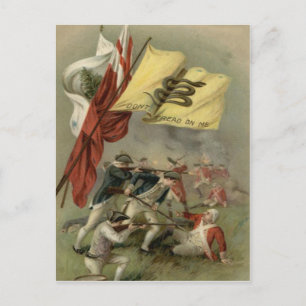Carte Postale Drapeau de Gadsden - Colline de Bunker