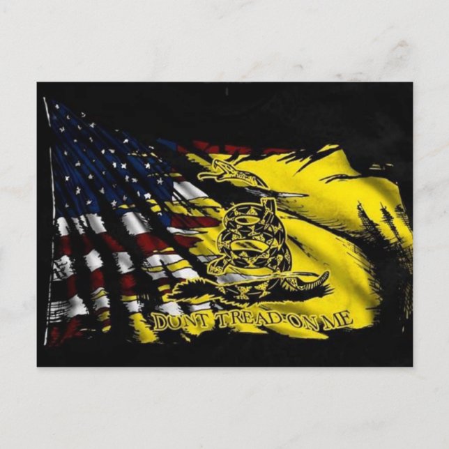 Carte Postale Drapeau De Gadsden - Liberté Ou Mort (Devant)