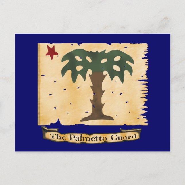 Carte Postale Drapeau de garde Palmetto (Devant)