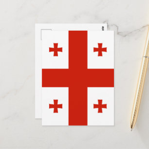 Carte Postale Drapeau de Géorgie