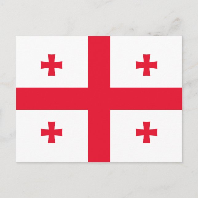 Carte Postale Drapeau de Géorgie (Devant)