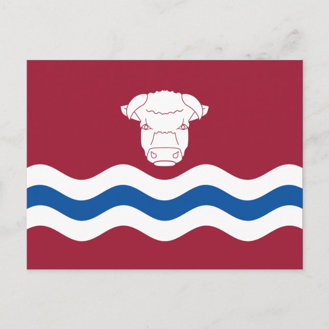 Carte Postale Drapeau de Herefordshire (comté du Royaume-Uni) (Devant)