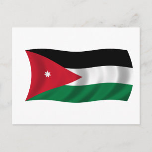 Carte Postale Drapeau de Jordanie