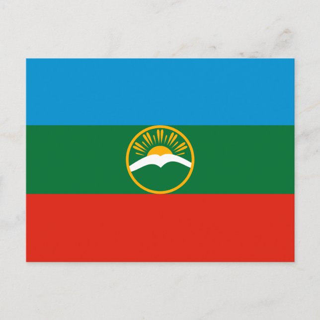 Carte Postale Drapeau de Karachay Cherkessie (Devant)