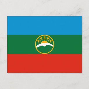 Carte Postale Drapeau de Karatchaïévo-Tcherkessie