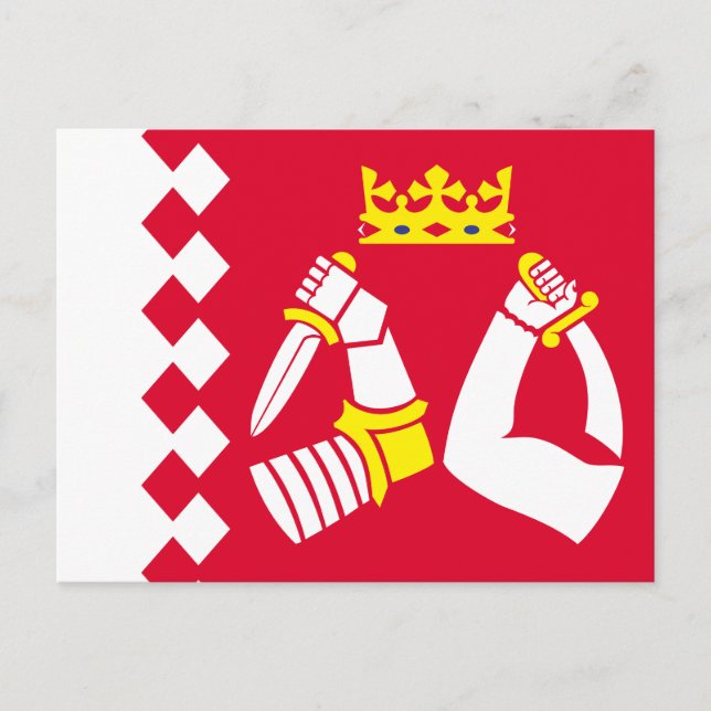 Carte Postale Drapeau de Karelia Nord (Devant)