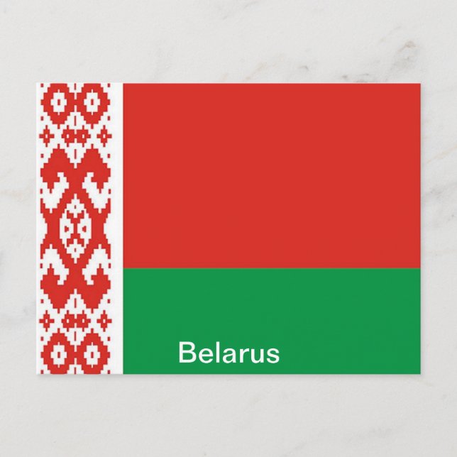 Carte Postale Drapeau de la Biélorussie (Devant)