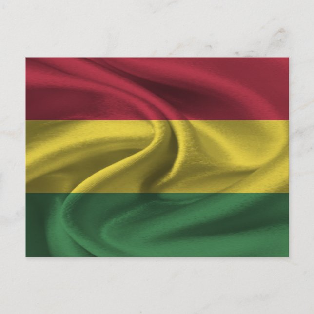 Carte Postale Drapeau de la Bolivie (Devant)