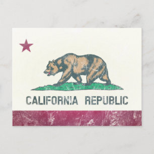 Carte Postale Drapeau de la Californie