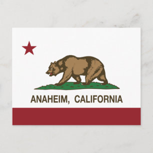 Carte Postale drapeau de la californie anaheim