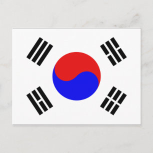 Carte Postale Drapeau de la Corée du Sud
