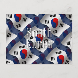 Carte Postale Drapeau de la Corée du Sud