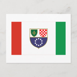 Carte Postale Drapeau de la Fédération de Bosnie-Herzégovine