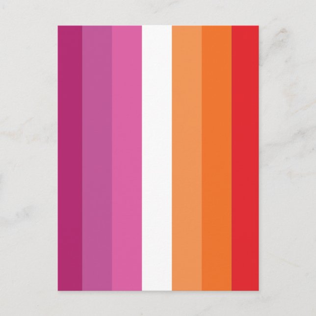 Carte Postale Drapeau de la fierté lesbienne (Devant)