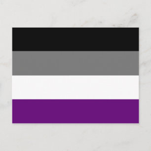 Carte Postale Drapeau de la fierté sexuelle {{ Ace Demi Gris