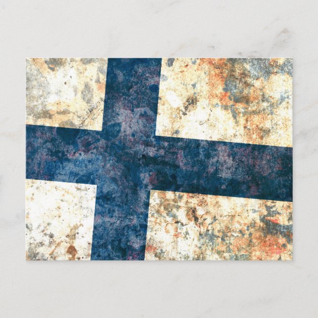 Carte Postale Drapeau de la Finlande (Devant)