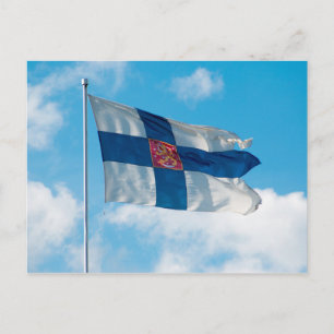 Carte Postale Drapeau de la Finlande