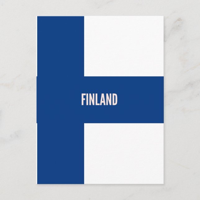 Carte Postale Drapeau de la Finlande (Devant)