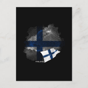 Carte Postale Drapeau de la Finlande