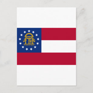 Carte Postale Drapeau de la Géorgie