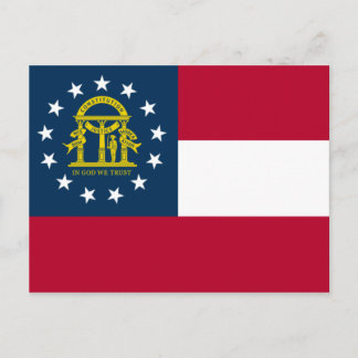 Carte Postale Drapeau de la Géorgie (États-Unis)