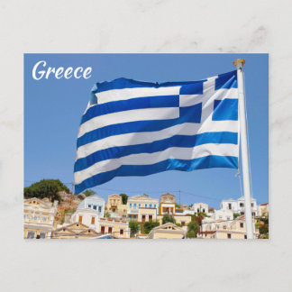 Carte Postale drapeau de la Grèce