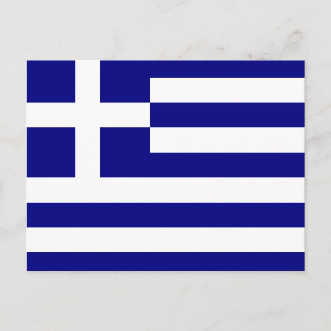 Carte Postale Drapeau de la Grèce (Devant)