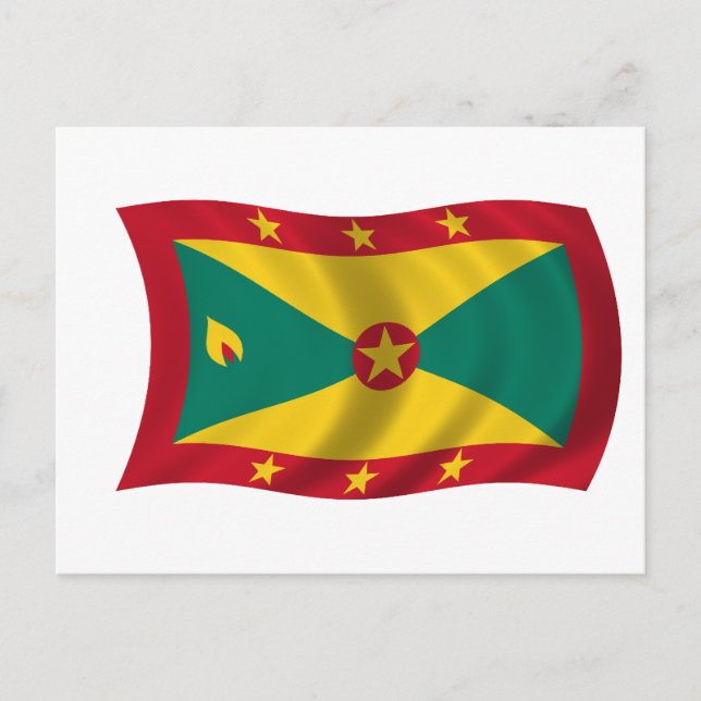 Carte Postale Drapeau de la Grenade (Devant)