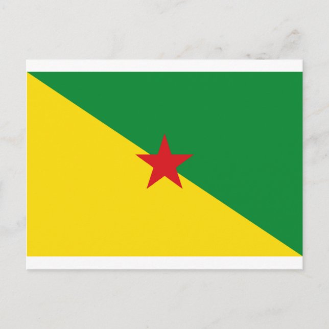 Carte Postale Drapeau de la Guyane (Devant)