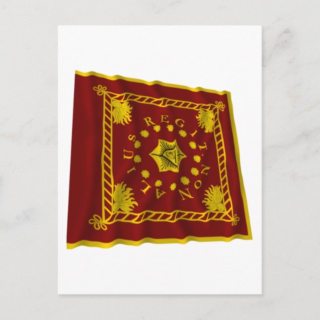 Carte Postale Drapeau de la Légion de Pulaski (Devant)
