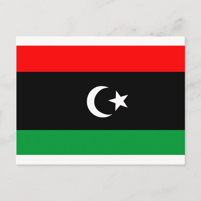 Carte Postale Drapeau de la Libye (Devant)