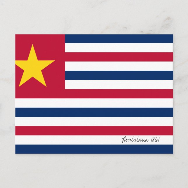 Carte Postale Drapeau de la Louisiane 1861 (Devant)
