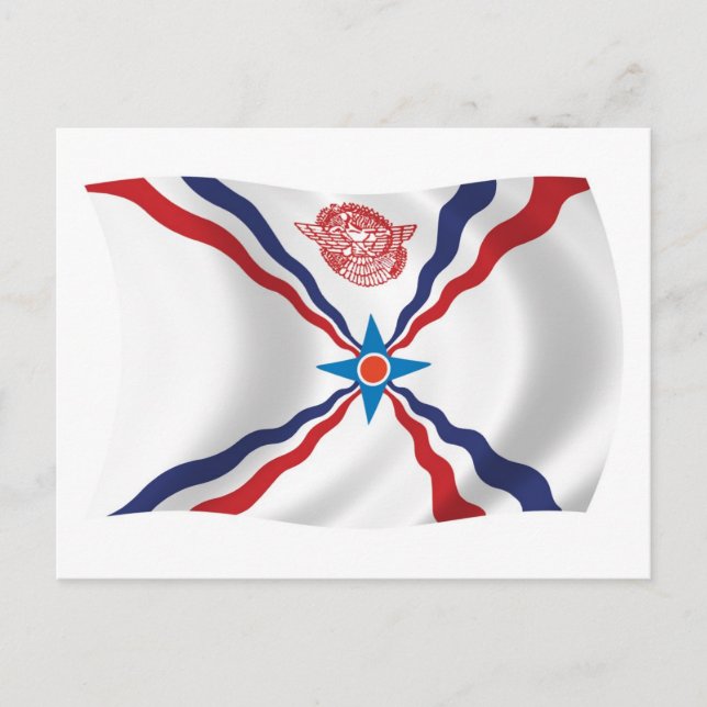 Carte postale Drapeau De La Nation Assyrie (Devant)