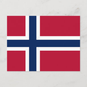 Carte Postale Drapeau de la Norvège