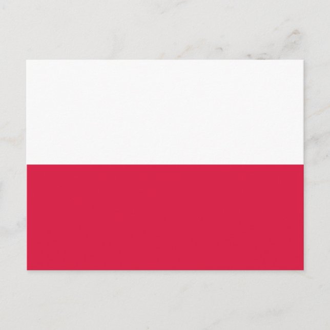 Carte Postale Drapeau de la Pologne (Devant)