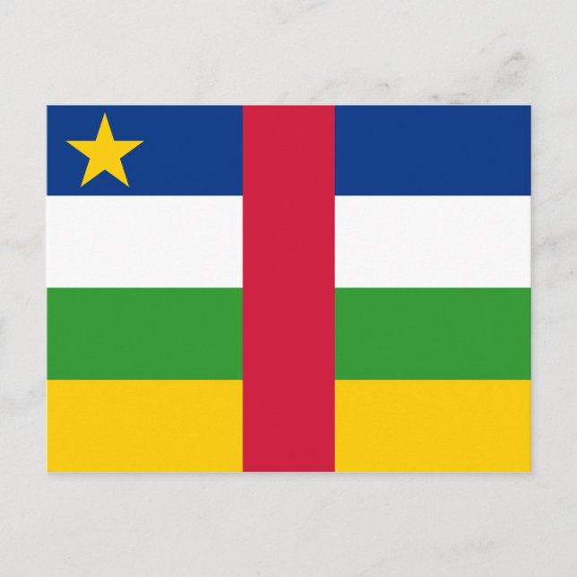 Carte Postale Drapeau de la République centrafricaine (Devant)