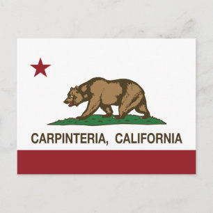 Carte Postale Drapeau de la République de Californie Carpinteria