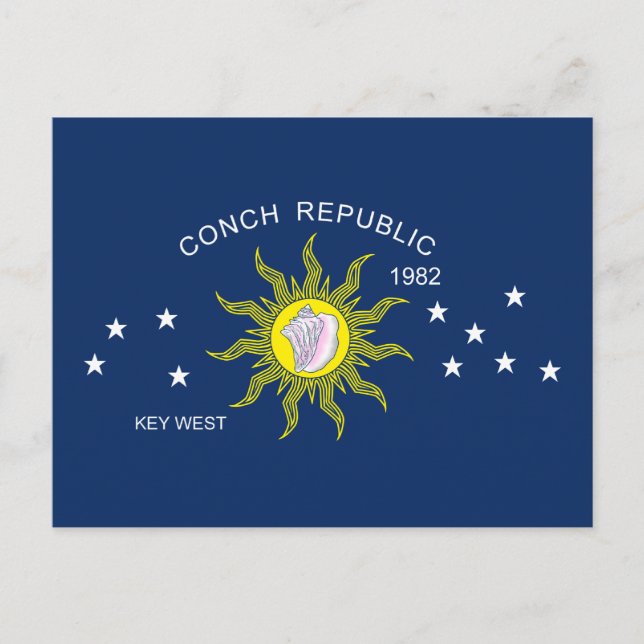 Carte Postale Drapeau de la République de Conch (Devant)