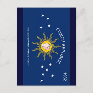 Carte Postale Drapeau de la République de conque