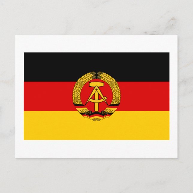 Carte Postale Drapeau de la République démocratique allemande (Devant)