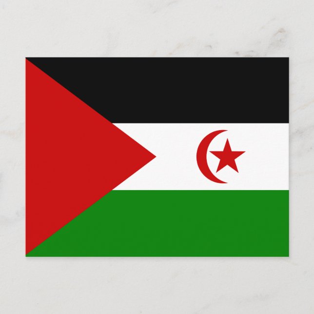 Carte Postale Drapeau de la République démocratique arabe sahrao (Devant)