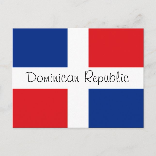 Carte Postale Drapeau de la République Dominicaine (Devant)