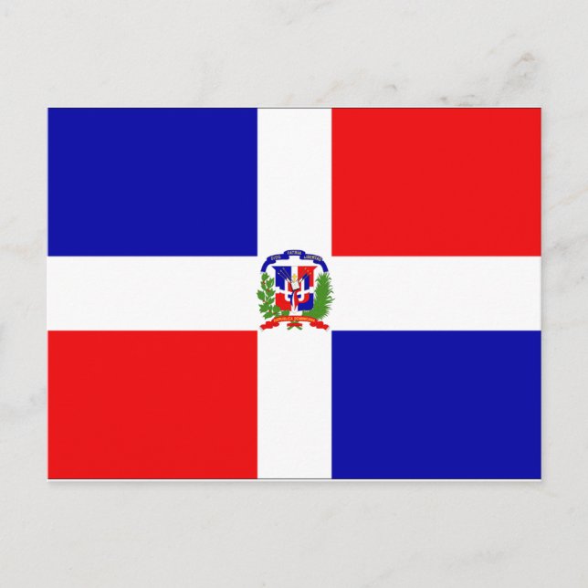 Carte Postale Drapeau de la République Dominicaine (Devant)
