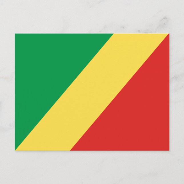 Carte Postale Drapeau de la République du Congo (Devant)