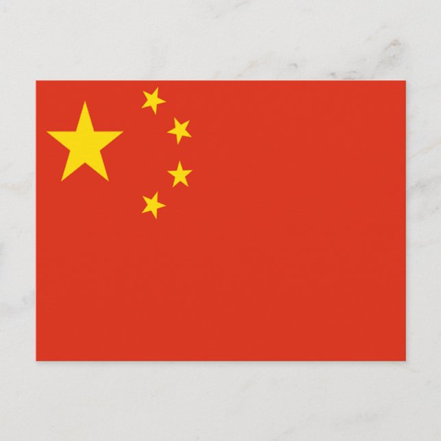 Carte Postale Drapeau de la République populaire de Chine (Devant)