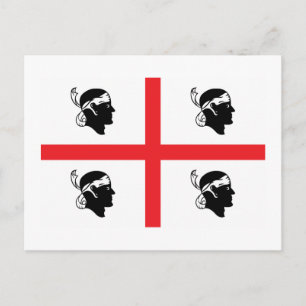 Carte Postale Drapeau de la Sardaigne
